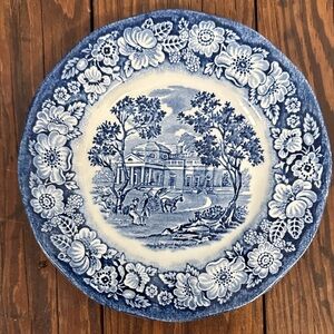 Blue Floral Ceramic bread & butter Plate